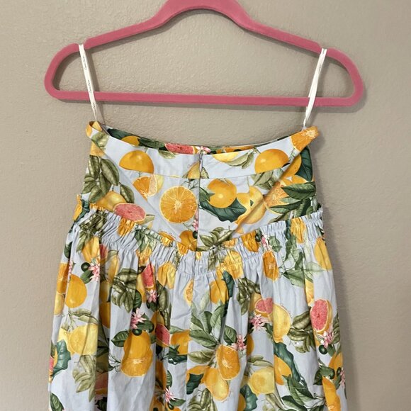 Cara Cara Cotton Citrus Print Matching Set - Skirt (6) and Top (M) - Picture 5 of 7